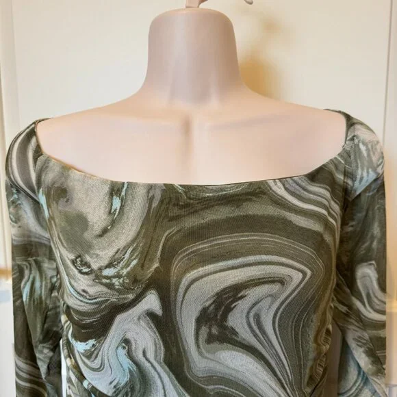 NWT AFRM Los Angeles Sienna Mesh Dress, sz XL - Picture 3 of 8